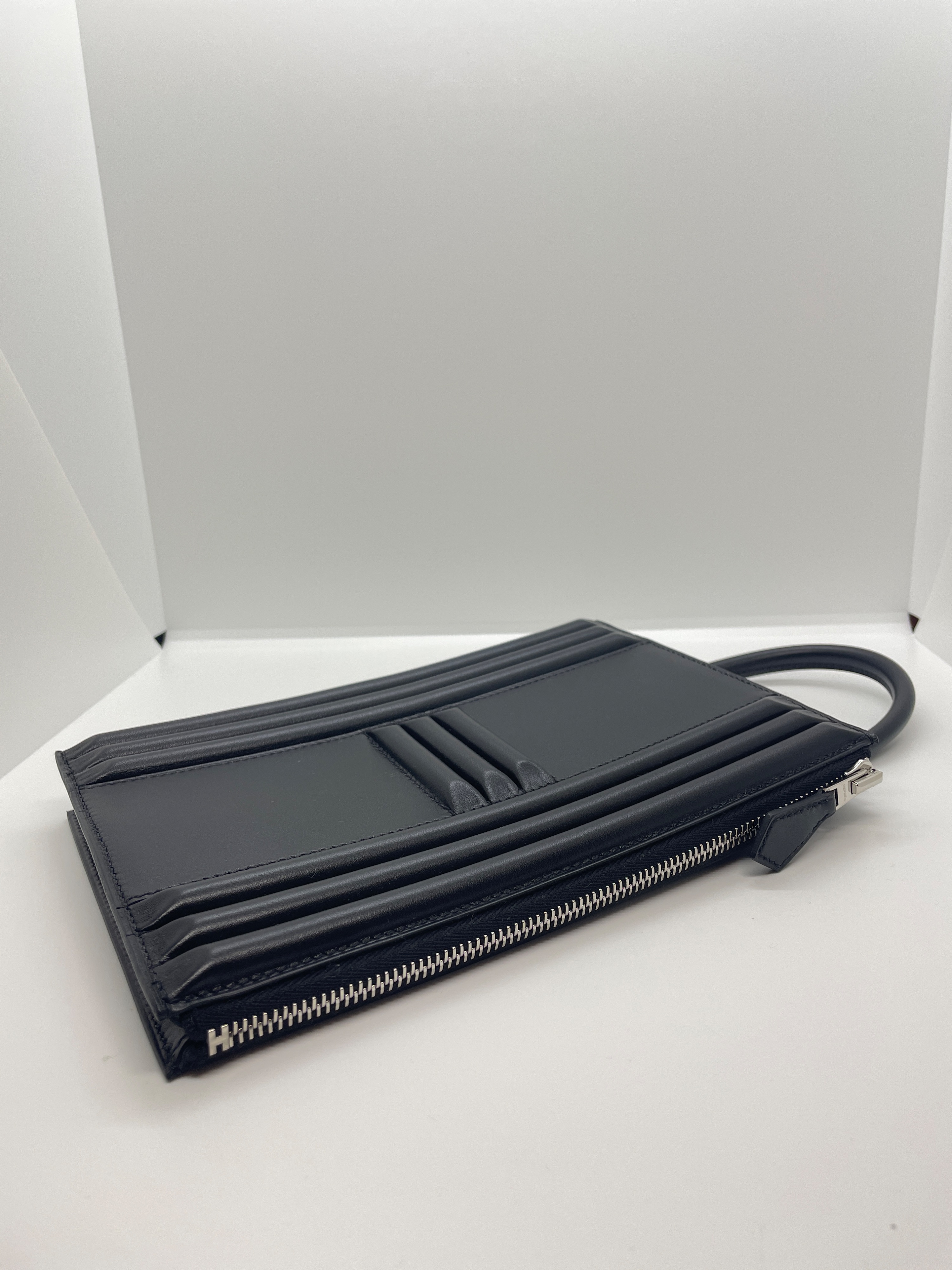 Hermes Black Tadelakt Cadena Lock Bag leather