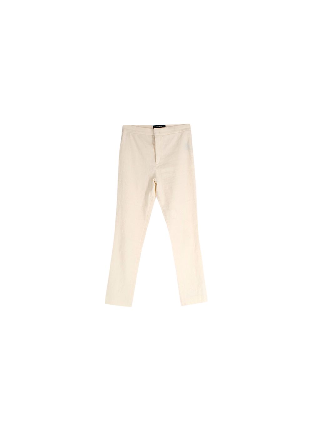 Isabel Marant Cream Cotton High Waisted Trousers Size XS