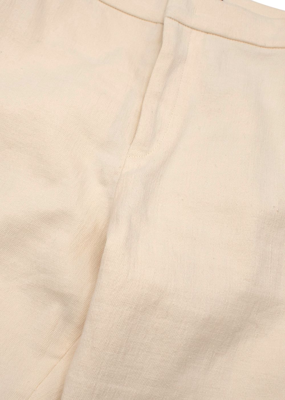 Isabel Marant Cream Cotton High Waisted Trousers Size XS