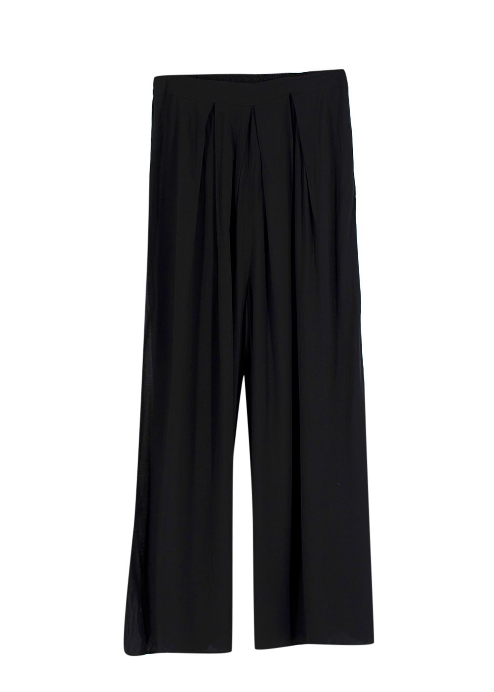 Seafolly Black Wide Leg Trousers Size S viscose