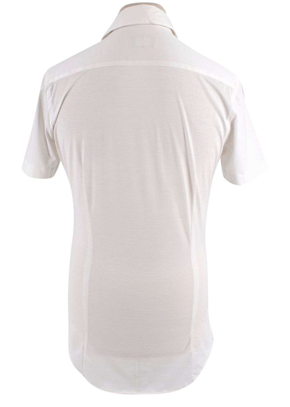 Men's Preowned Giorgio Armani White Short Sleeve Shirt Size XS cotton