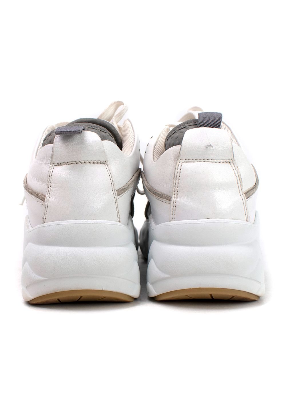 Acne Studios White Leather Manhattan Sneakers Size 36