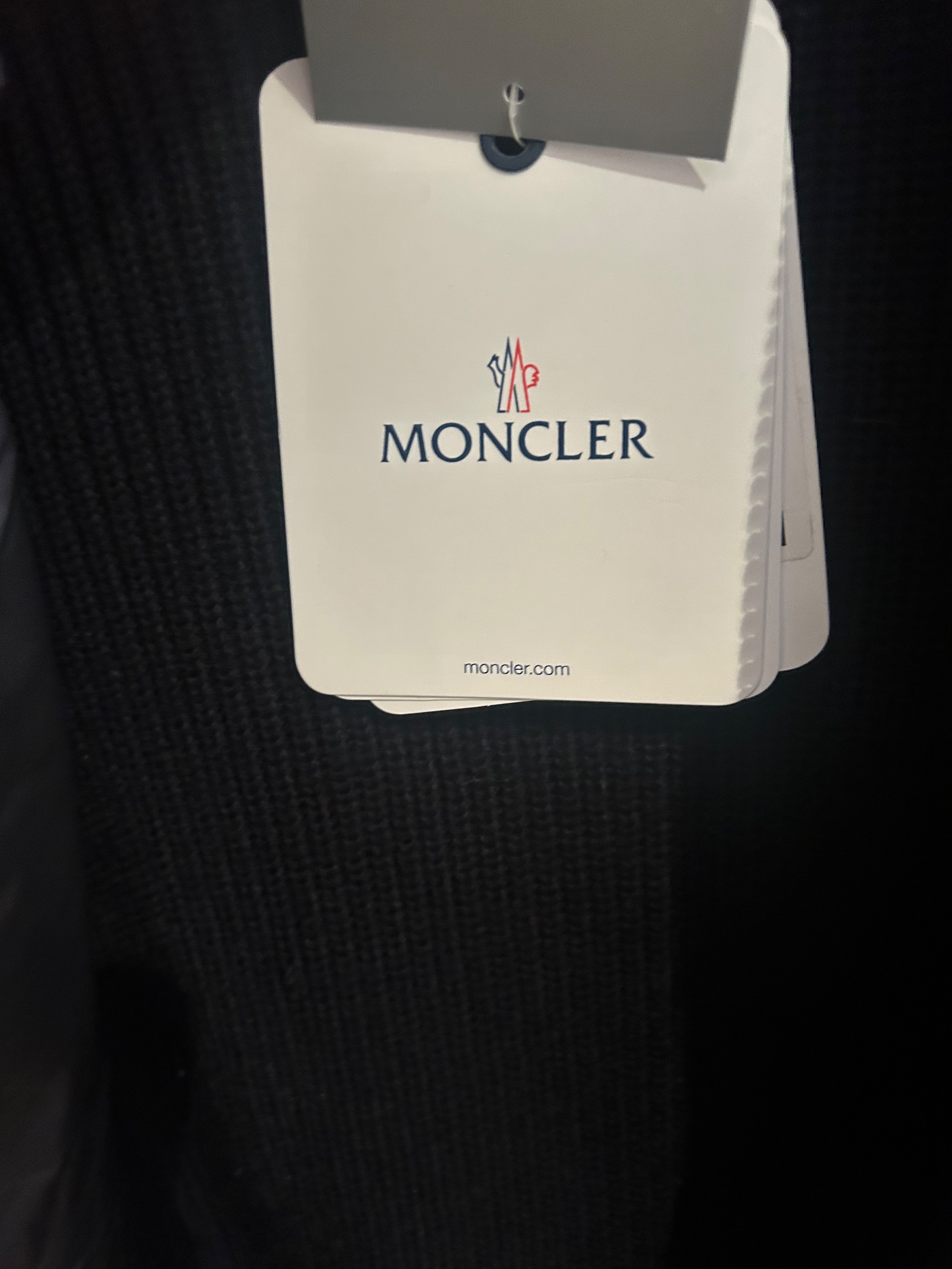 Moncler Junior Navy Padded Cardigan Size XS knit