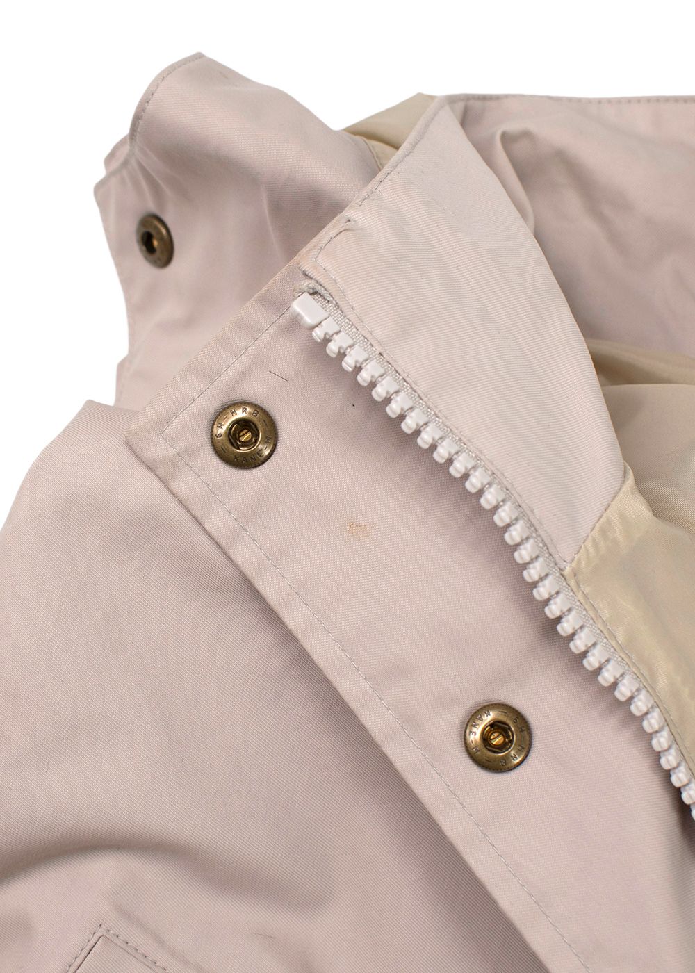 Preowned Barbour by Alexa Chung Beige Earnest Raincoat Size XS cotton