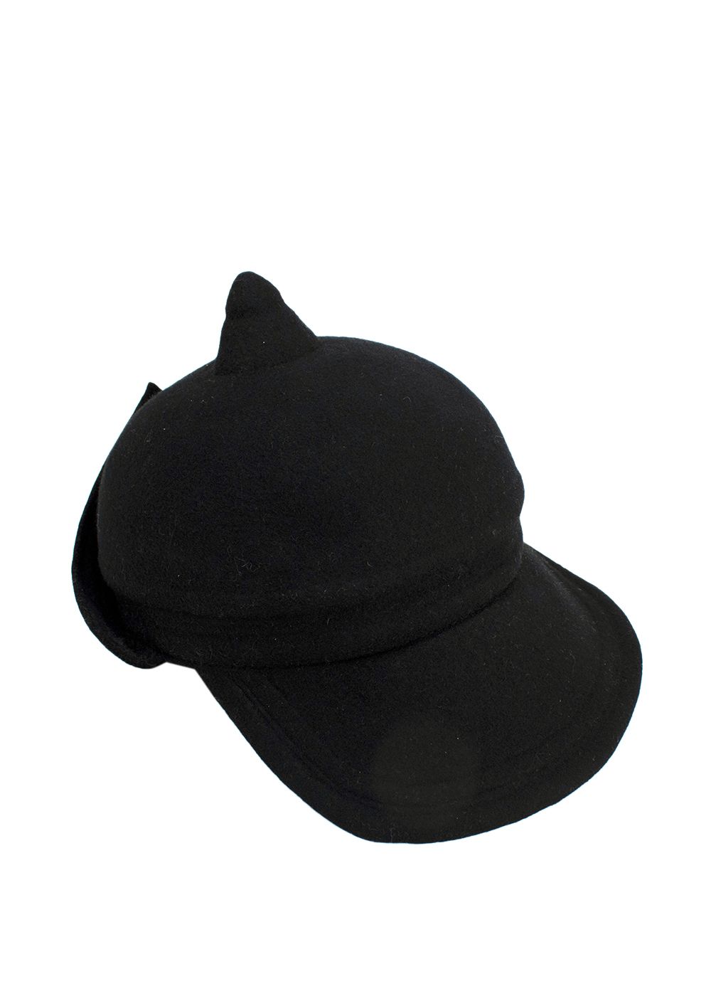 Men's Preowned Takahiromiyashita The Soloist Black Felt Horn Cap Size S wool