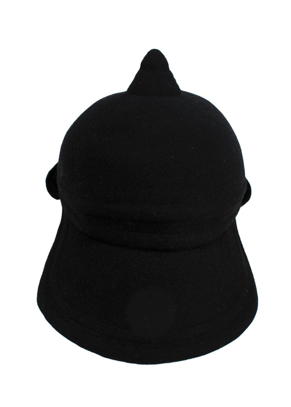 Men's Preowned Takahiromiyashita The Soloist Black Felt Horn Cap Size S wool