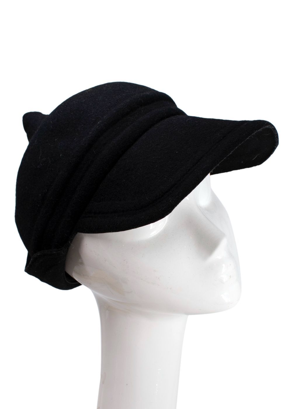 Men's Preowned Takahiromiyashita The Soloist Black Felt Horn Cap Size S wool