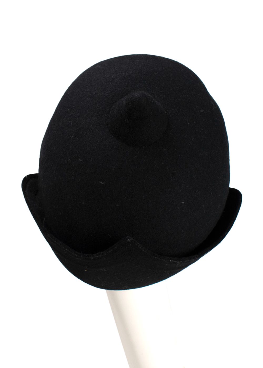 Men's Preowned Takahiromiyashita The Soloist Black Felt Horn Cap Size S wool