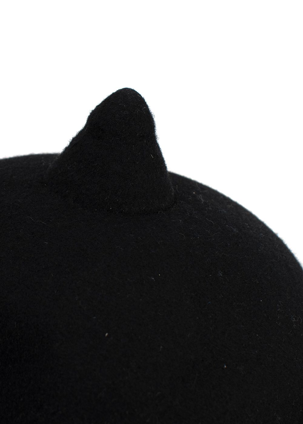 Men's Preowned Takahiromiyashita The Soloist Black Felt Horn Cap Size S wool