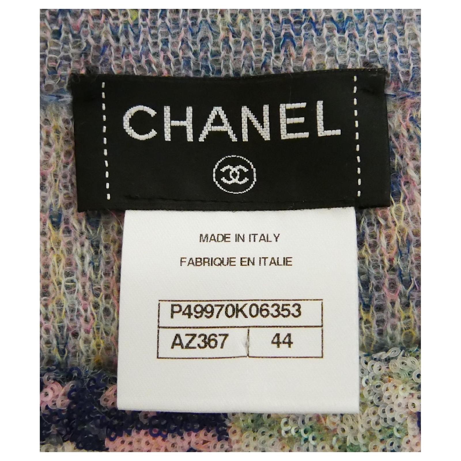 Chanel Resort Multicoloured Knitted Mohair Dress Size XL multi wool