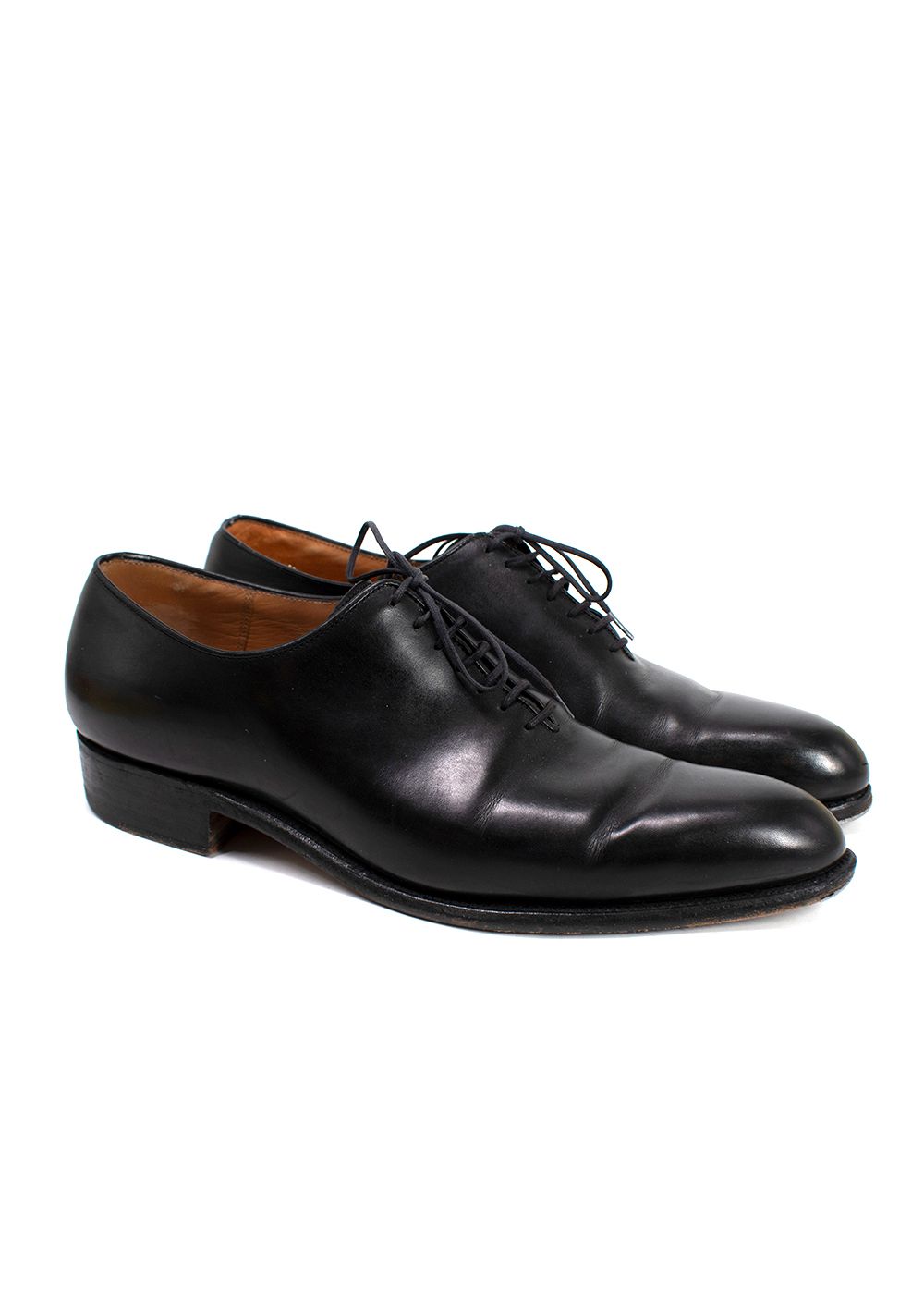 Men's Preowned JM Weston Black Leather Dress Shoes Size 37