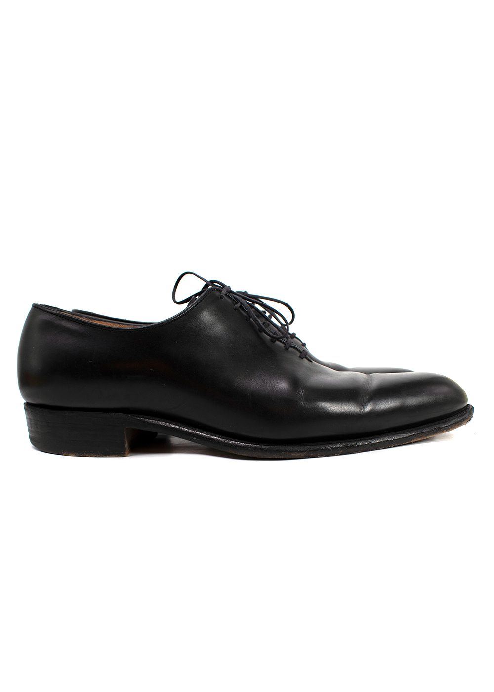 Men's Preowned JM Weston Black Leather Dress Shoes Size 37