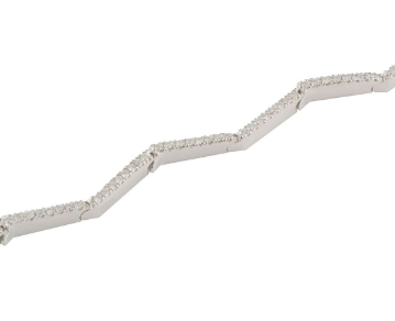 Bespoke White Gold Diamond Line Bracelet