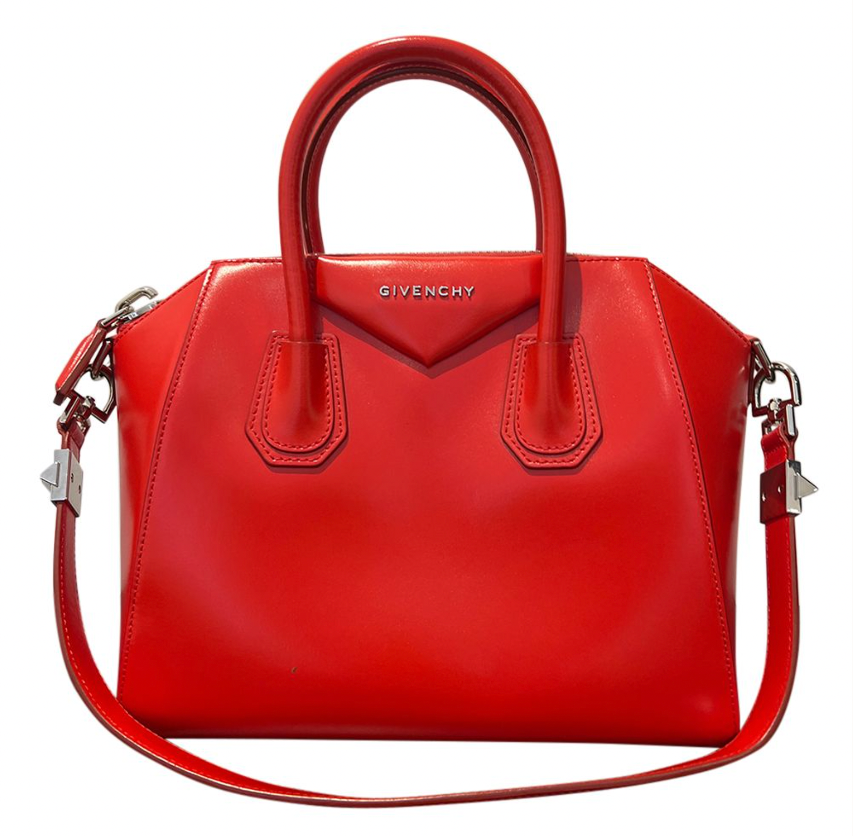 Preowned Givenchy Red Small Antigona Size S leather