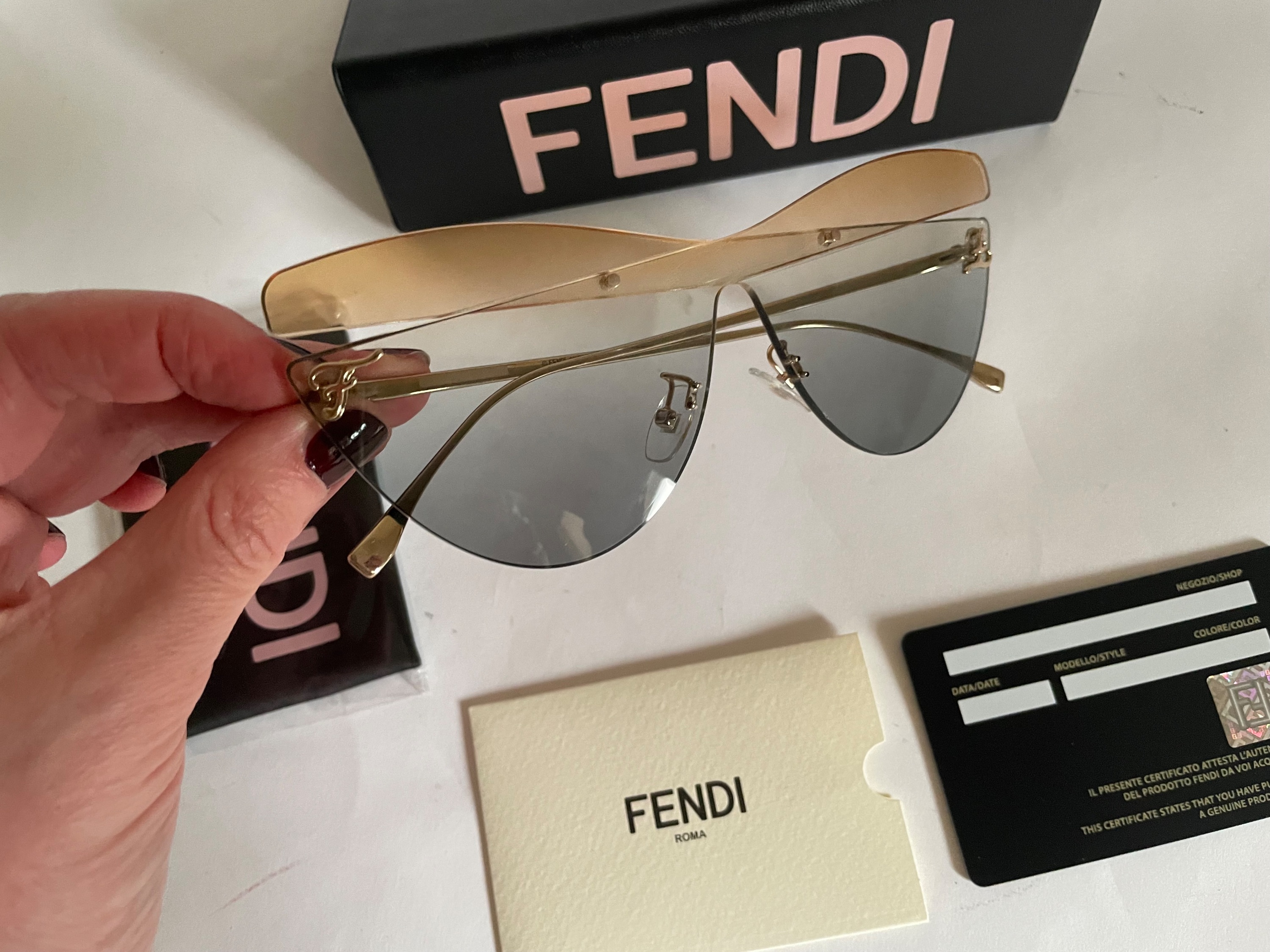 Fendi FF0400/S Karligraphy Sunglasses Multicolour metal/lenses