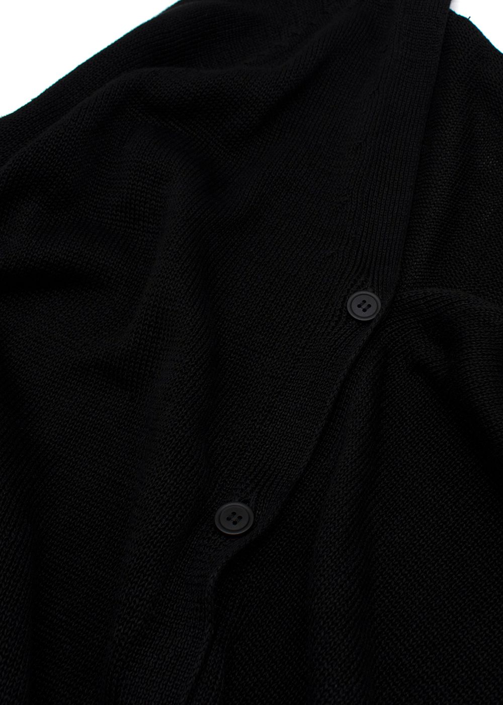 S MaxMara Black Fine-Knit Cardigan Size L linen