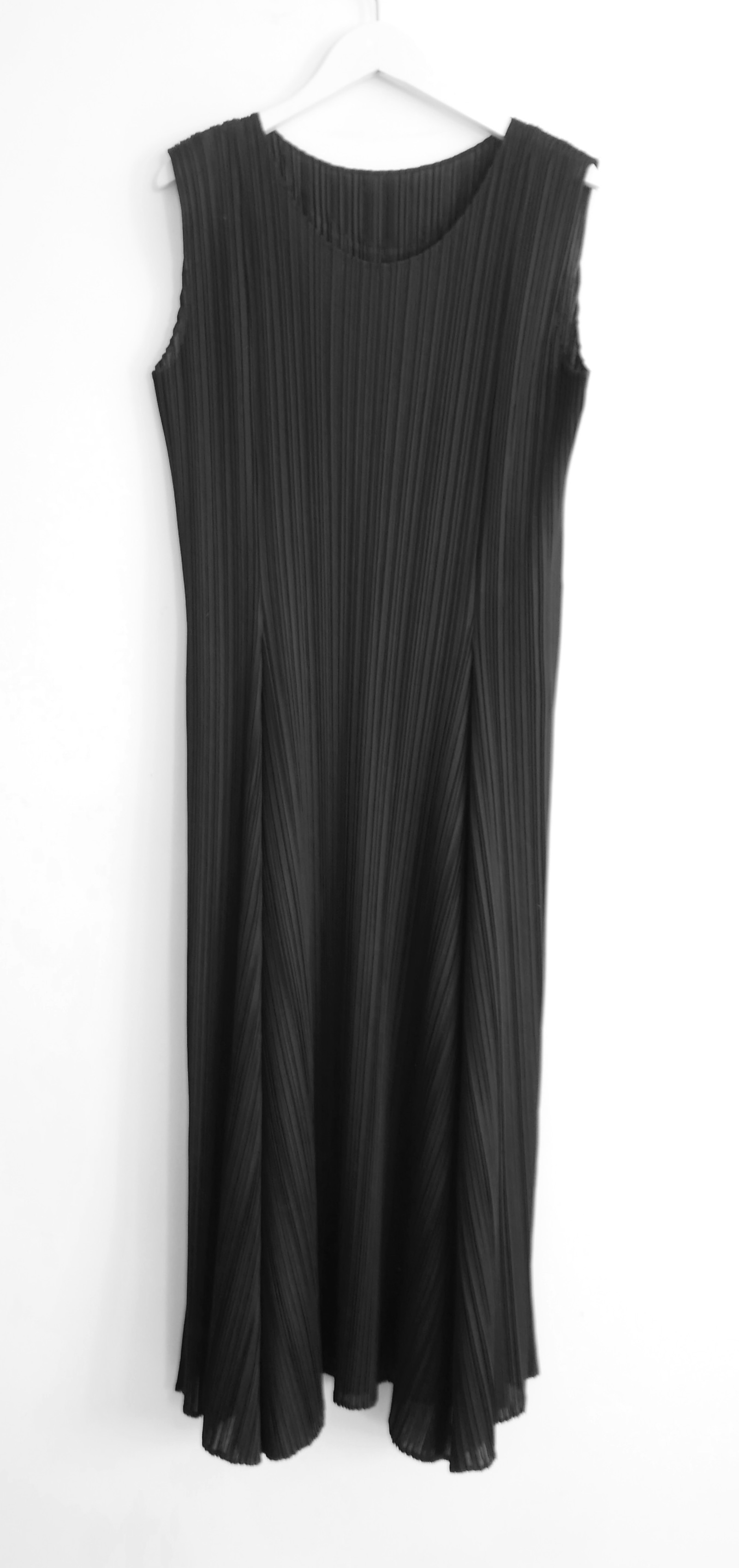 Preowned Pleats Please Black Shift Dress polyester