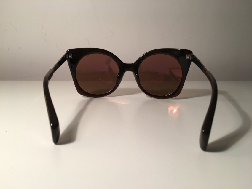 Yohji Yamamoto Brown Cat Eye Sunglasses Tan/Brown mix