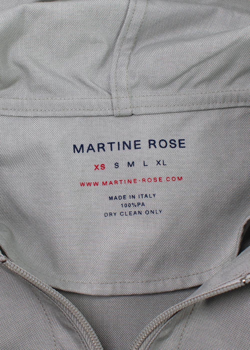 Men's Martine Rose AW23 Grey Windbreaker Jacket Size XS polyester