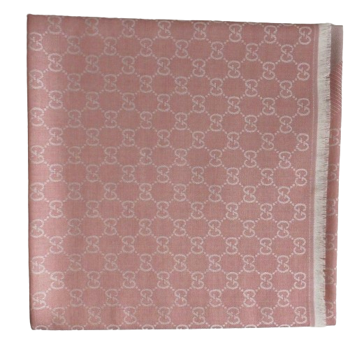 Gucci Pink Guccissima Wool Blend Scarf wool/and/silk