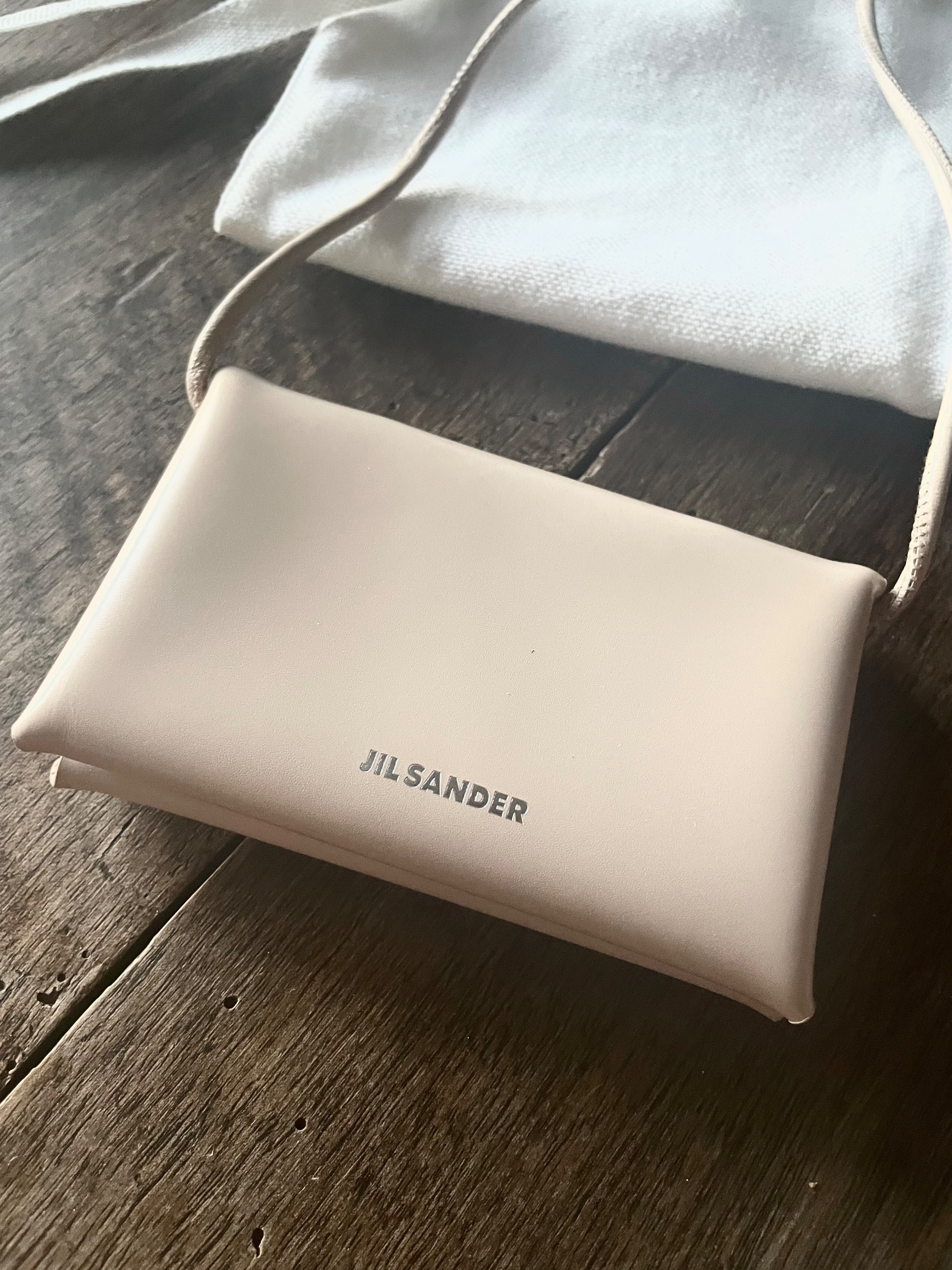 Jil Sander Nude Leather Bracelet Bag Dusty pink calfskin