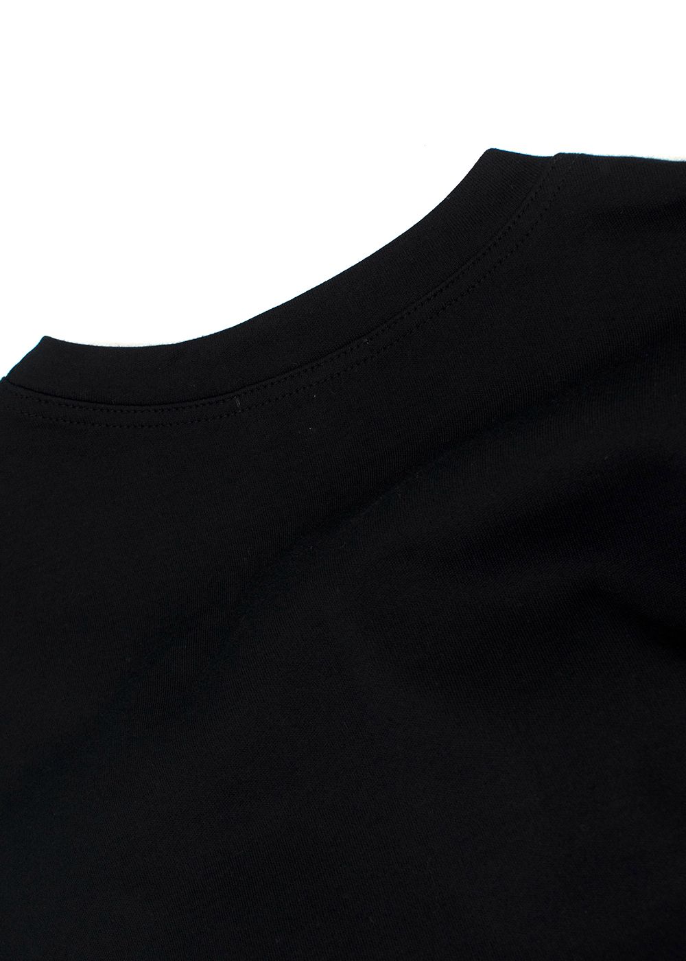 Hermes Black Logo Embroidered Cotton T-Shirt Size M