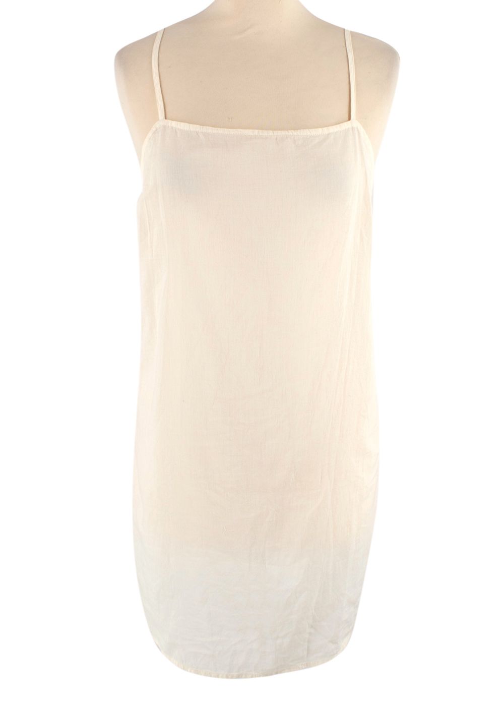 Rhode Ella Macadamia Dress Size S Cream cotton