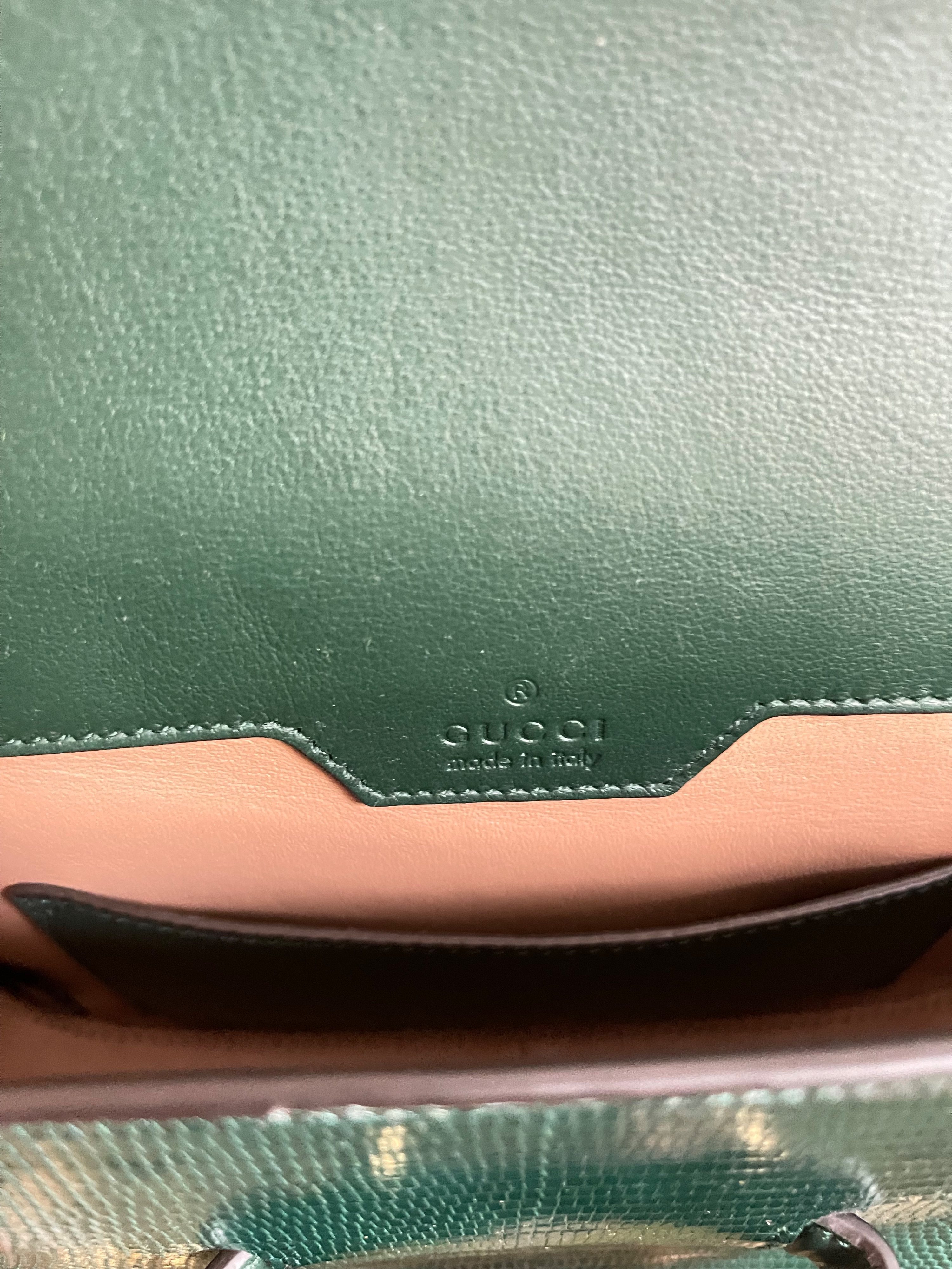 Gucci Emerald Green Horsebit 1955 Lizard Mini Bag Vintage green