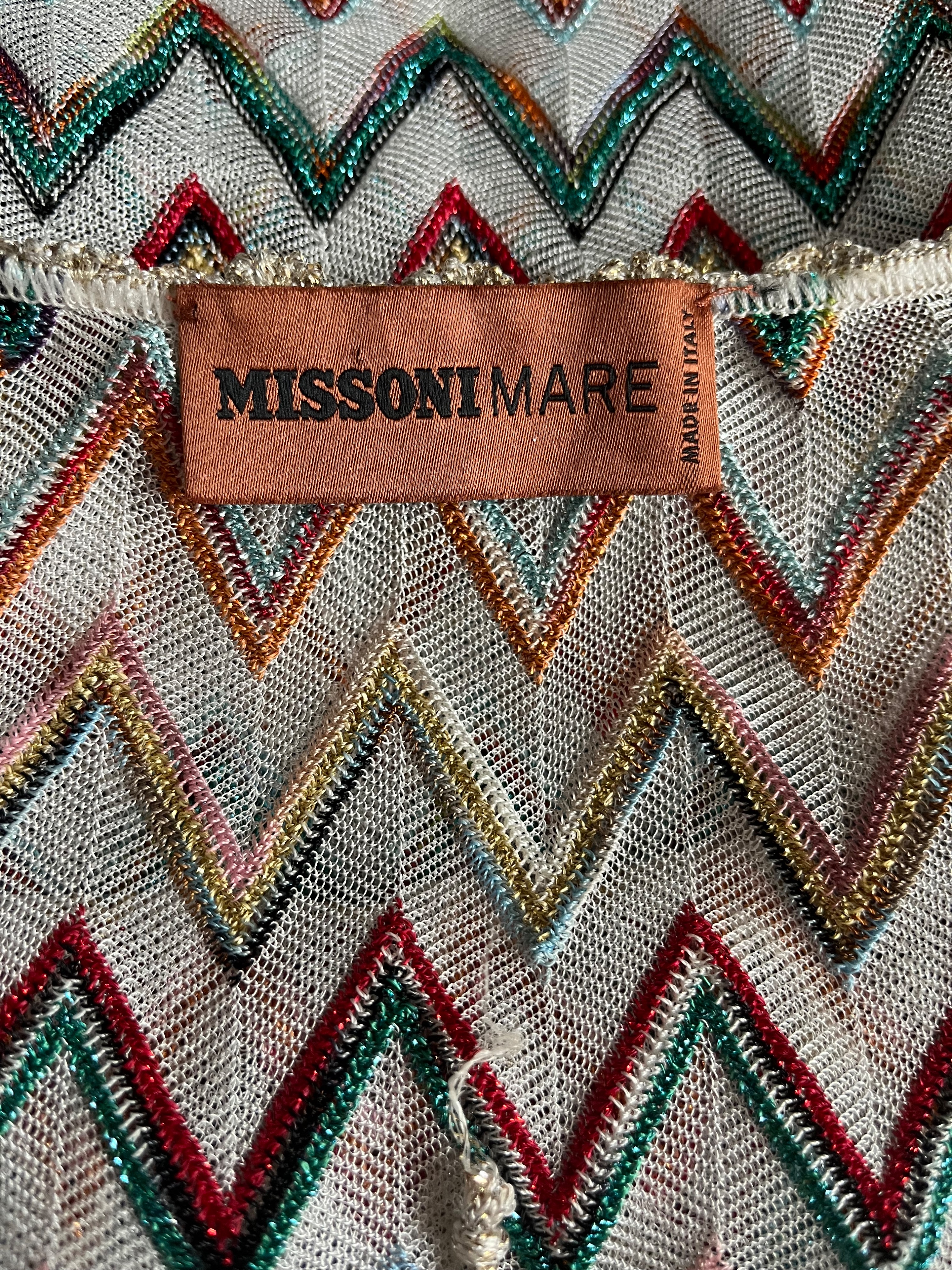 Preowned Missoni Multicoloured Beach Kaftan Size XS Multicolour synthetic but please note care label is missing