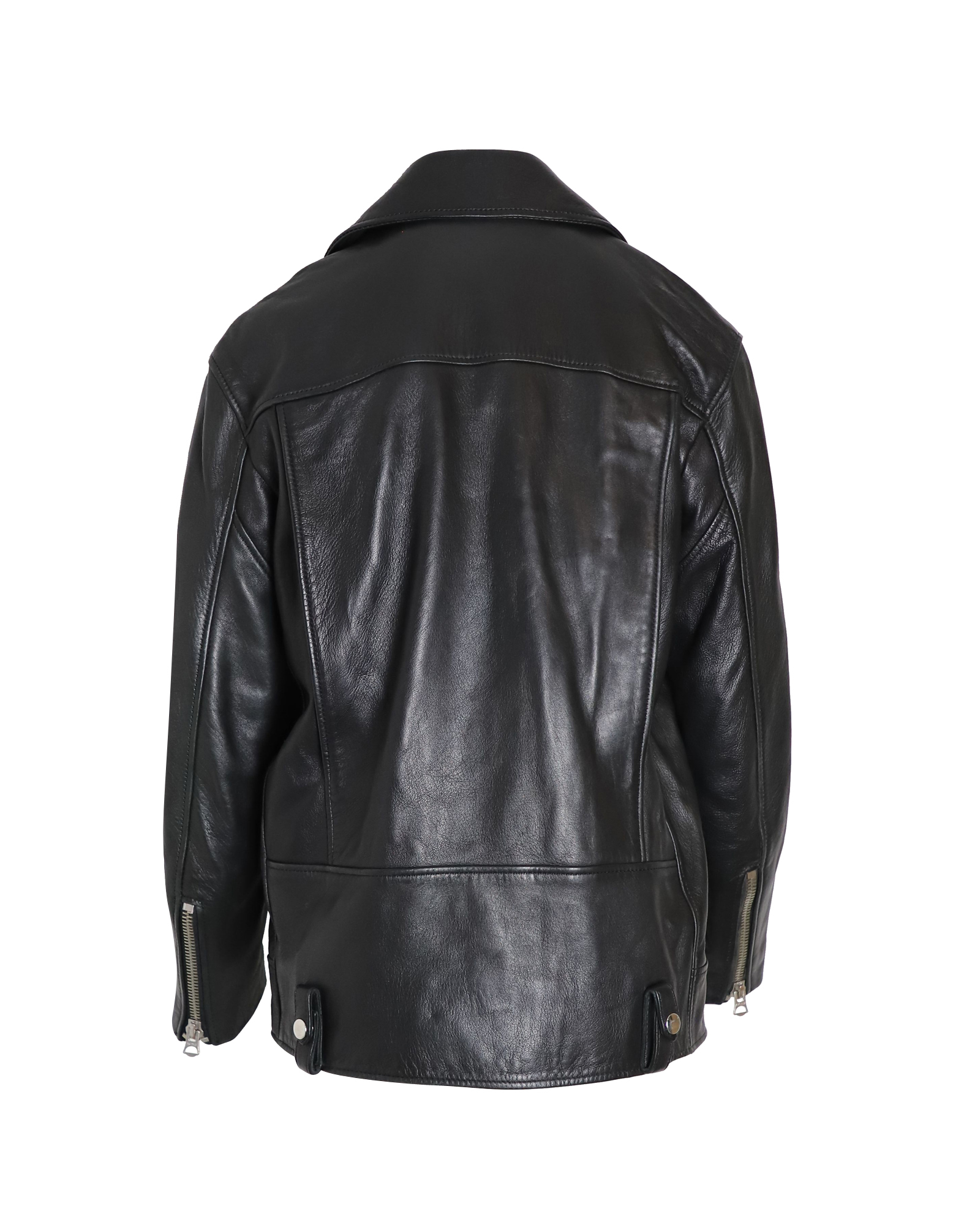 Preowned Acne Studios Black Leather Biker Jacket Size 34