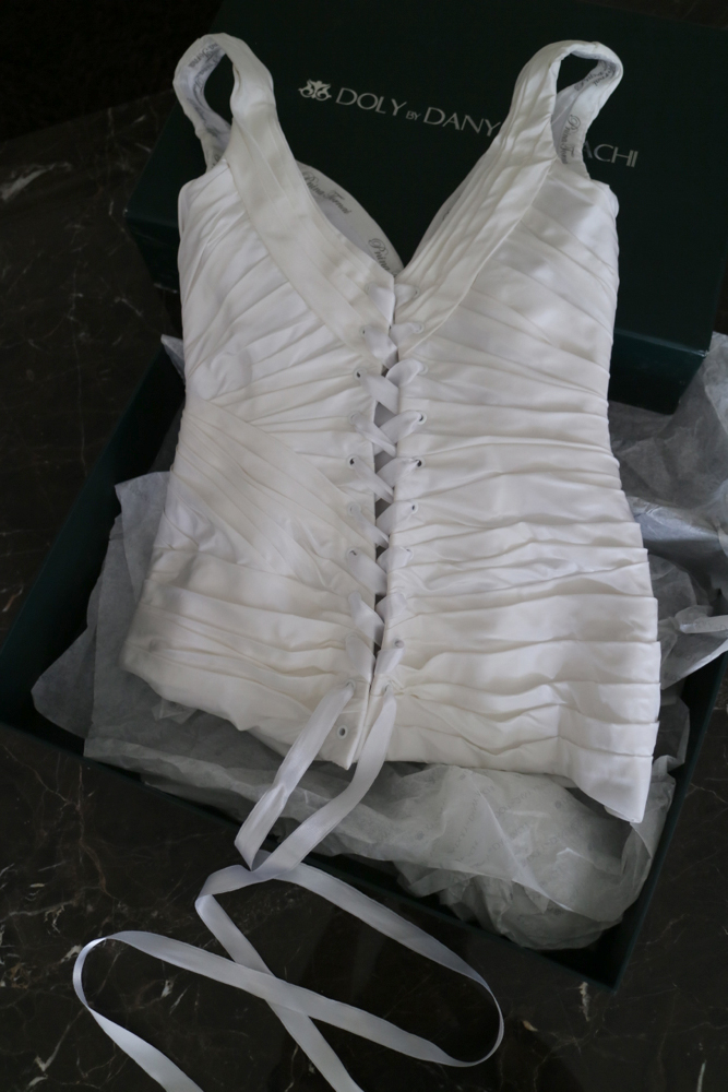 Dolly by Dany Mizrahi Corset Wedding Top Size S White silk