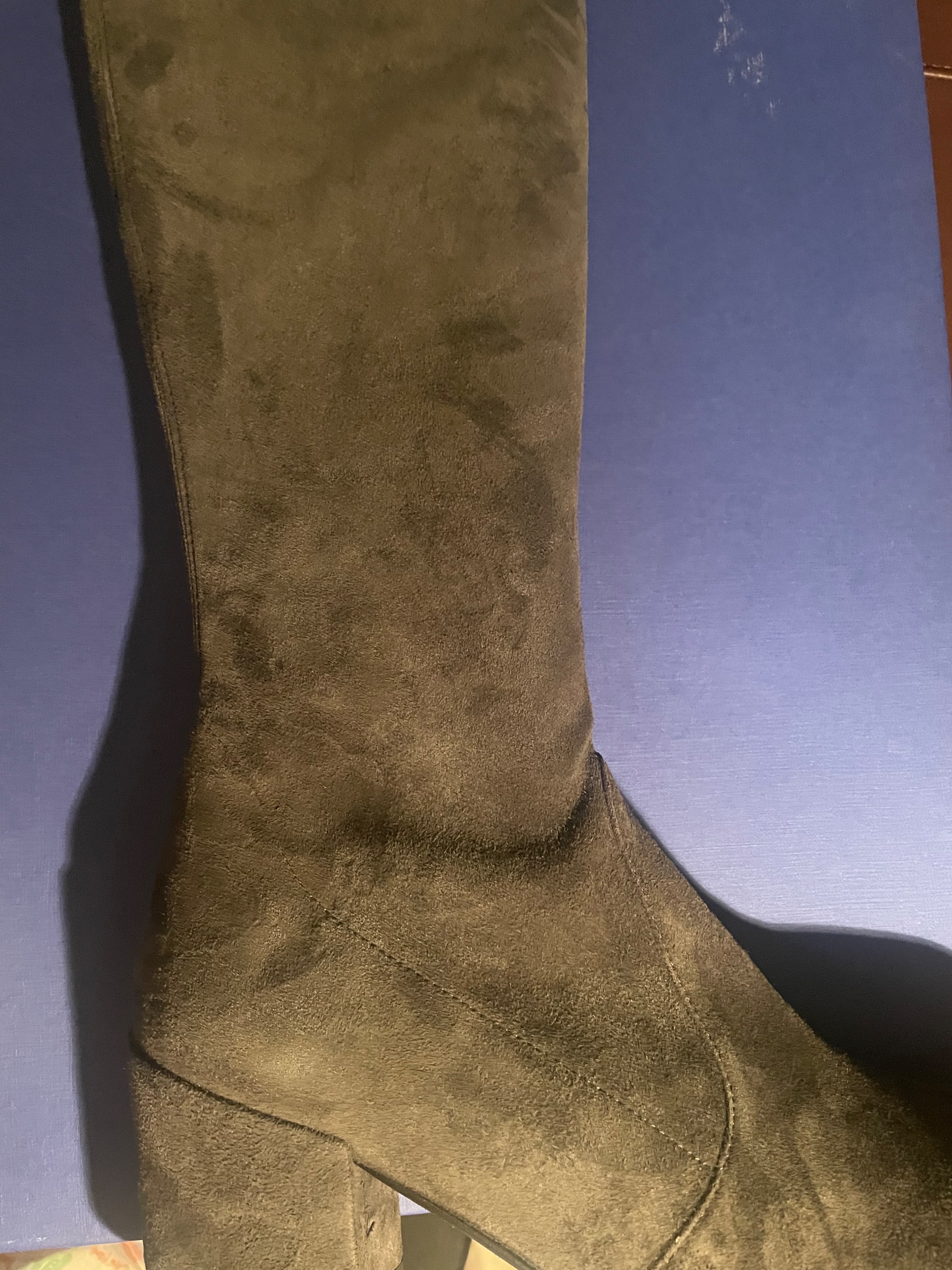 Stuart Weitzman Slate Suede Tieland OTK Boots Size 40 Grey