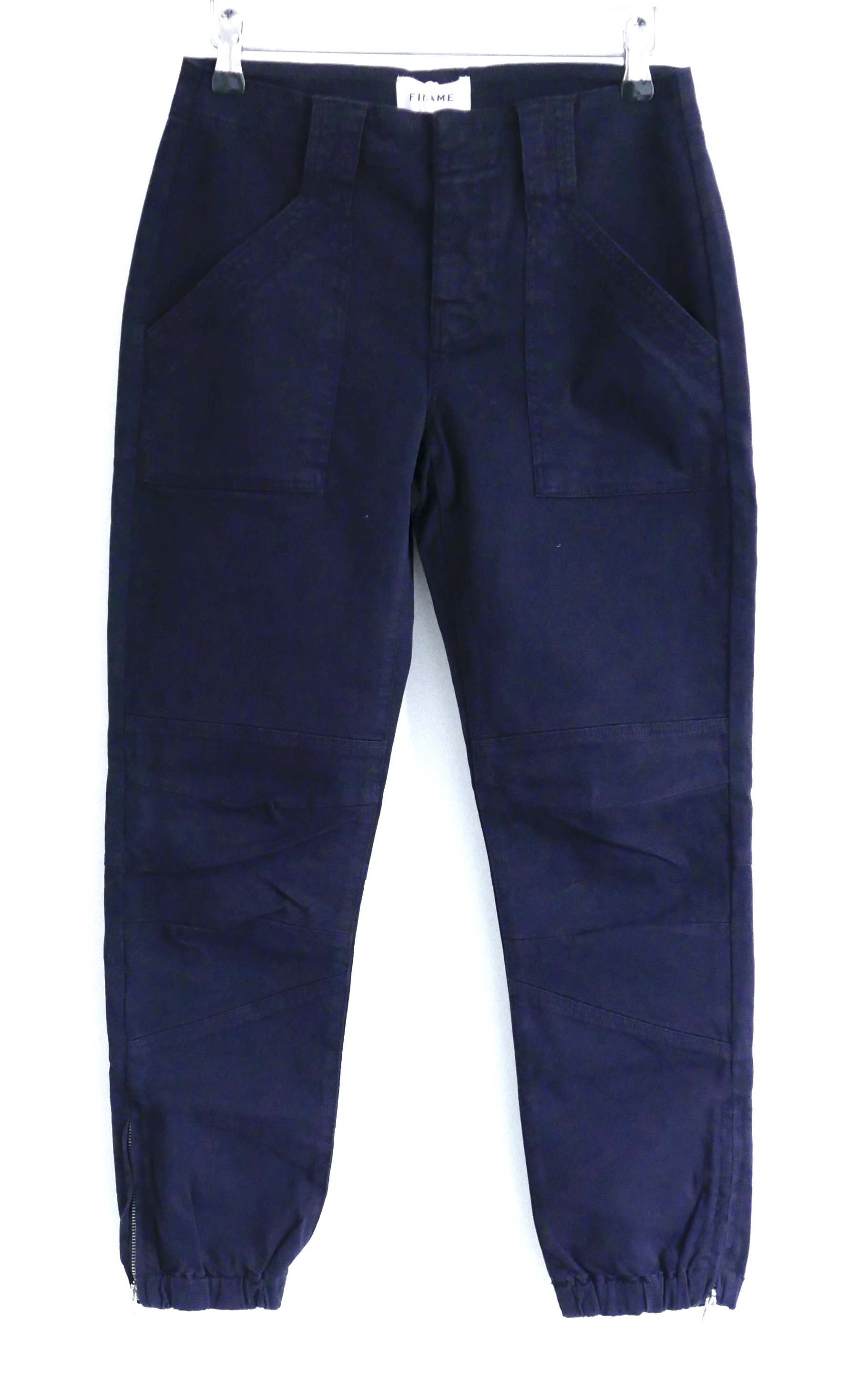 Frame Navy Trapunto Cargo Trousers Size 25/63 cotton