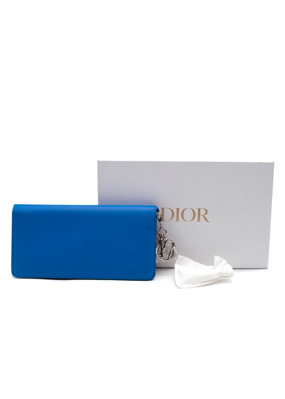 Dior Bi-Colour Longline Leather Wallet Royal Blue