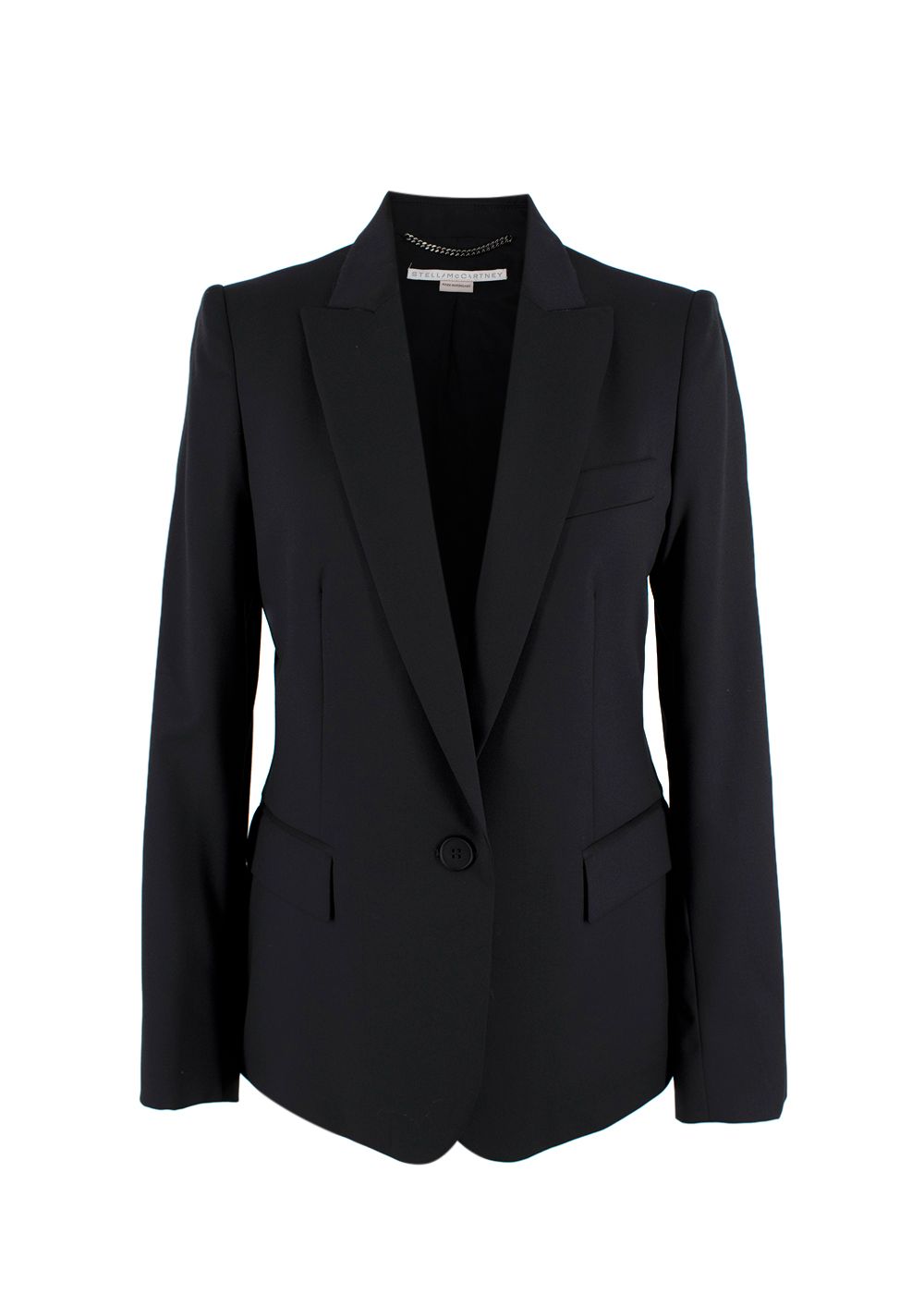 Stella McCartney Black Single Breasted Wool Blazer and Trouser Suit Size XXS