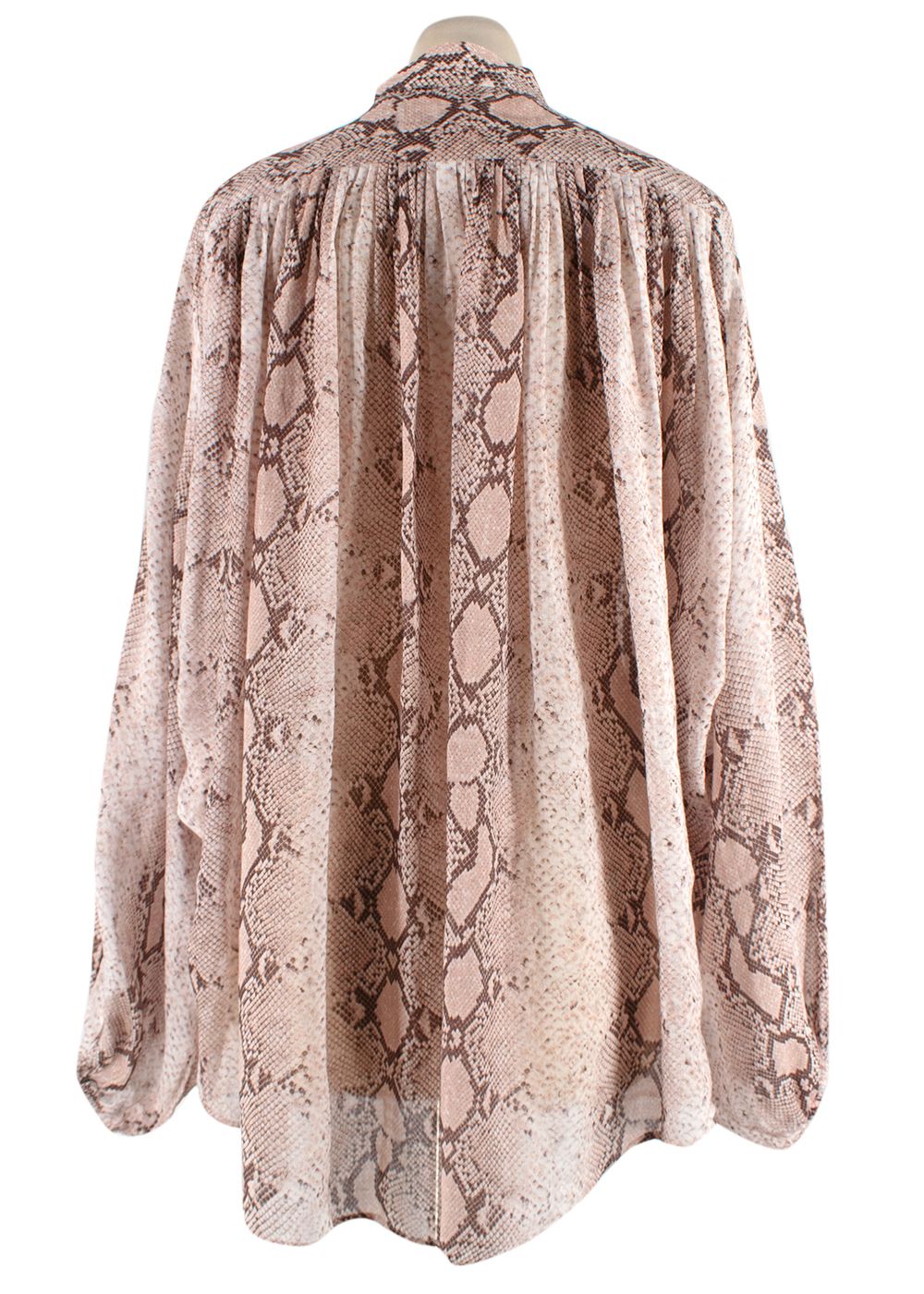 Zimmermann Zimmerman Snake Print Ramie Blouse Size S Pink/Brown synthetic