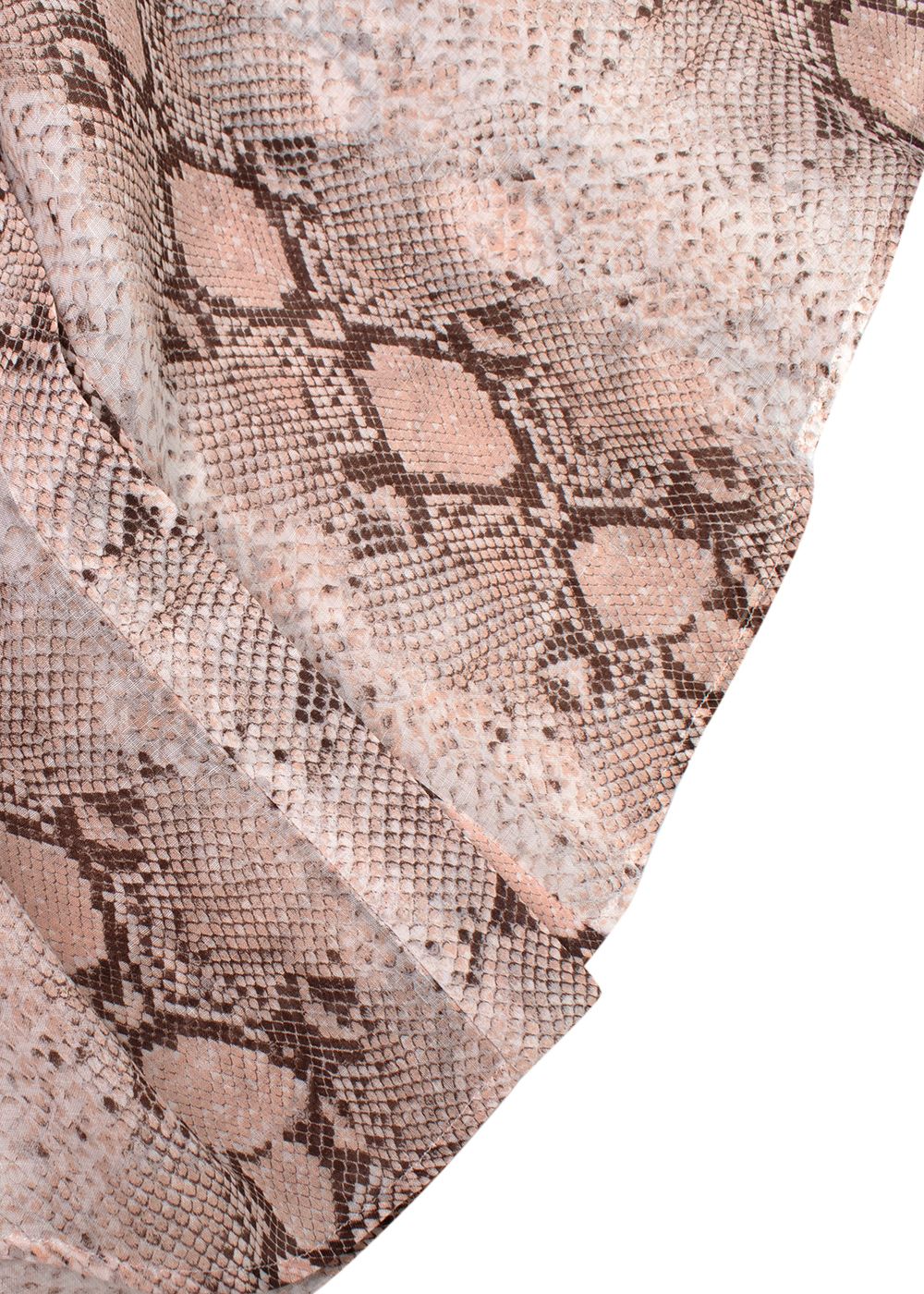 Zimmermann Zimmerman Snake Print Ramie Blouse Size S Pink/Brown synthetic