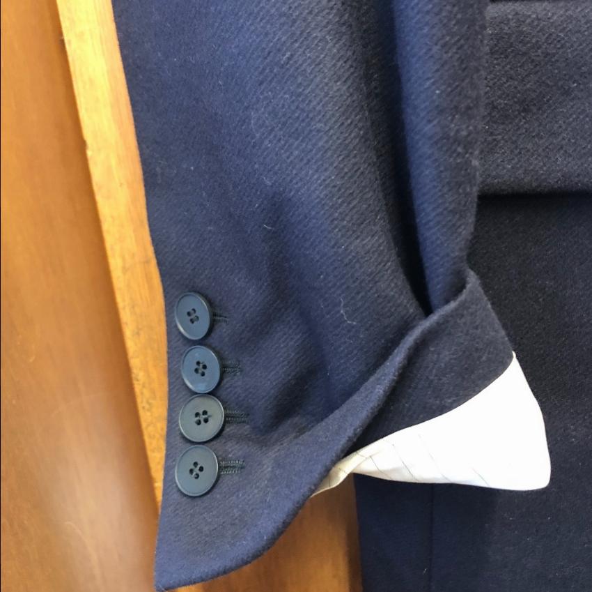 Preowned Stella Mccartney Navy Single Breasted Jacket Size XL Blue cashmere