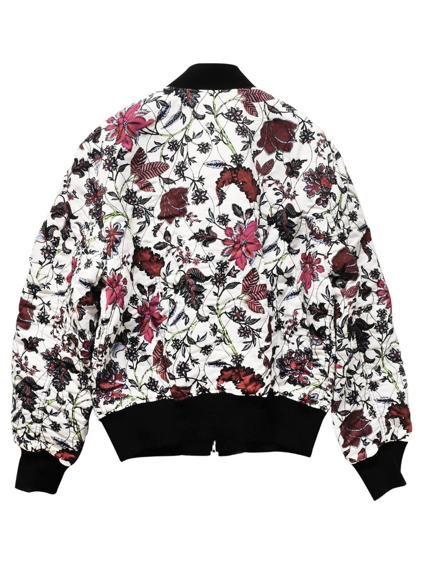 DVF Canton-print reversible bomber jacket Size S Floral / Patterned polyamide