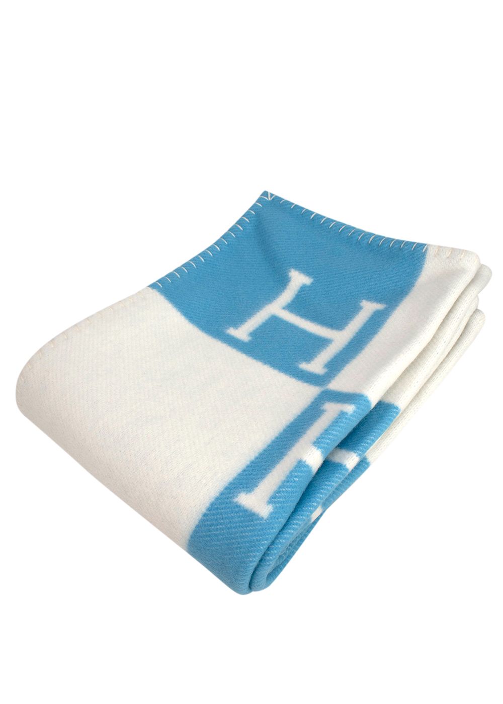 Hermes Blue  White Avalon Baby Blanket