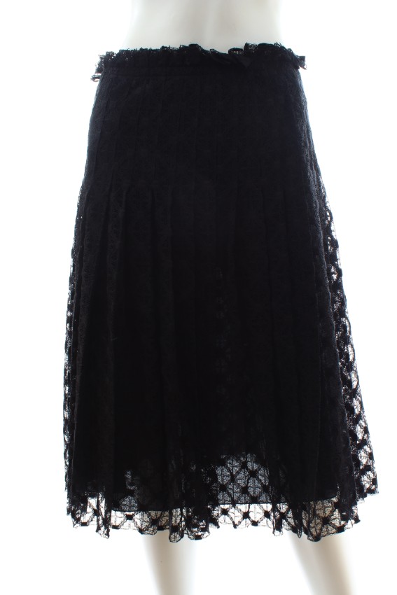 Philiosophy Di Lorenzo Serafini Black Lace Midi Skirt Size XS cotton