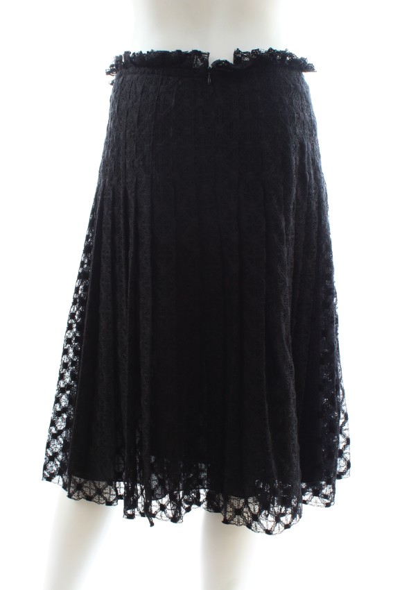 Philiosophy Di Lorenzo Serafini Black Lace Midi Skirt Size XS cotton