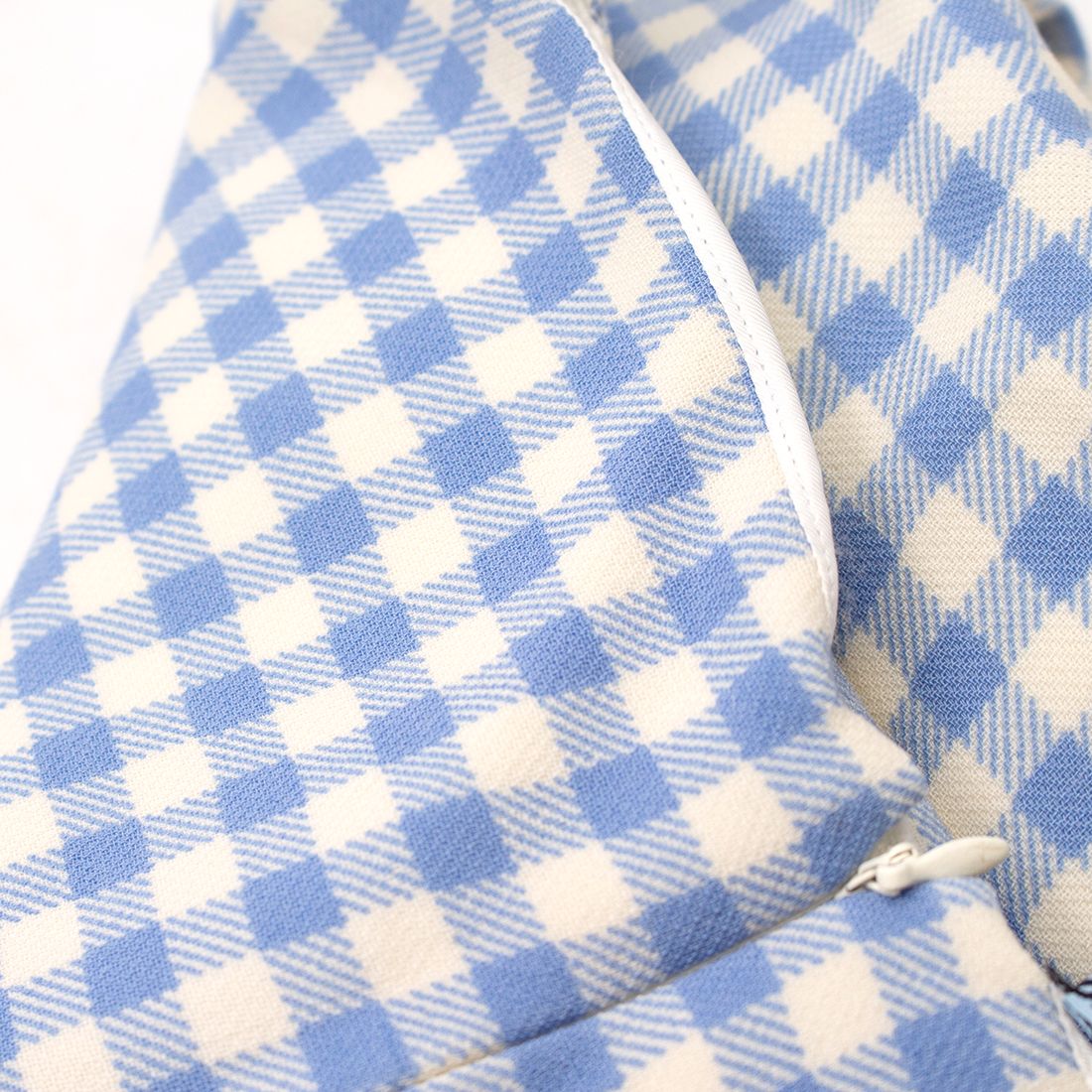 Preowned Prada Blue  White Checkered Dress Size M cotton