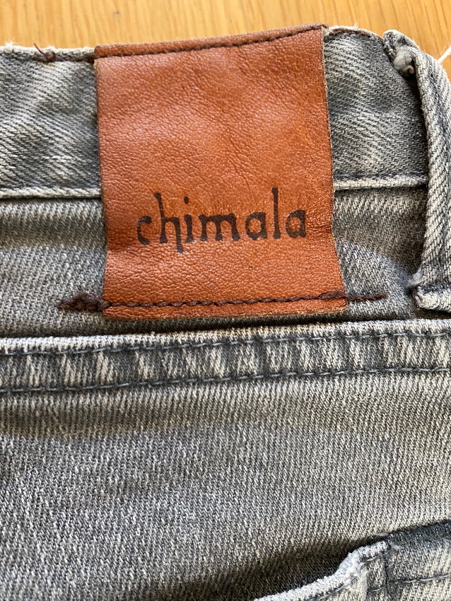 Preowned Chimala Grey Distressed Cuff Jeans Size 27/69 Silver denim