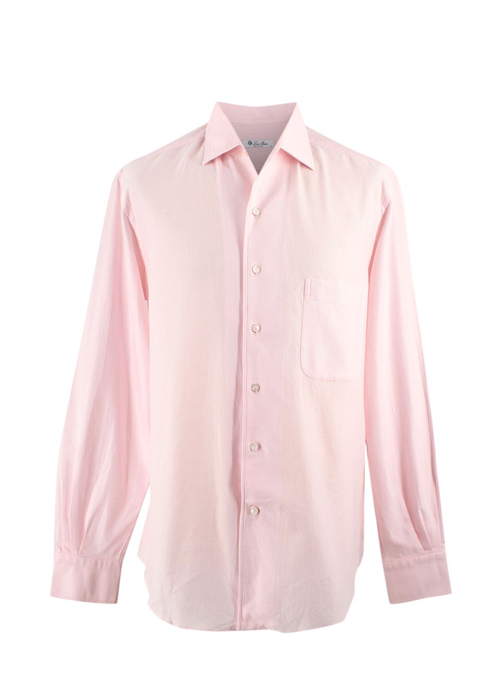 Men's Preowned Loro Piana Pink Andre Shirt Size M cotton