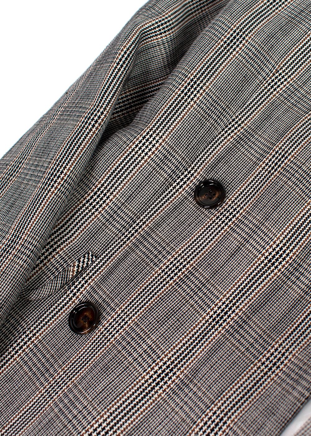 Joseph Houndstooth Checked Double Breasted Blazer Size XS Houndstooth check cotton