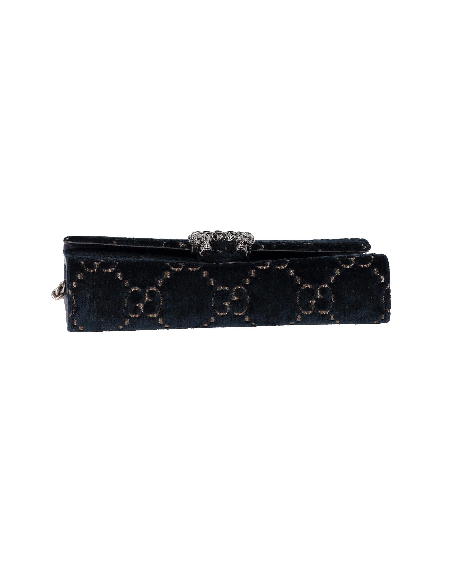 Preowned Gucci Navy Velvet Mini Dionysus Crossbody Bag blue