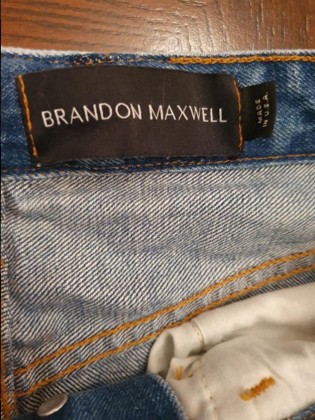 Preowned Brandon Maxwell distressed boyfriend jeans Size S Blue