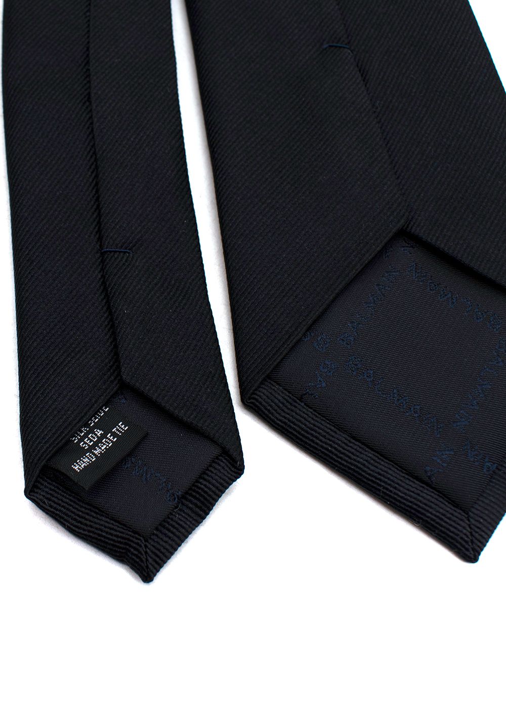 Men's Balmain Black Silk Tie