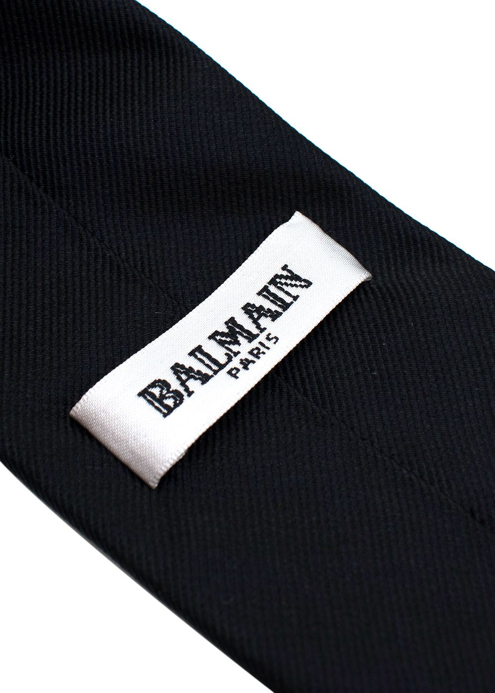 Men's Balmain Black Silk Tie